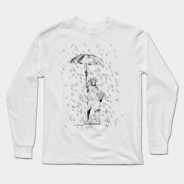 The New Yorker Long Sleeve T-Shirt by RimaSalloum13